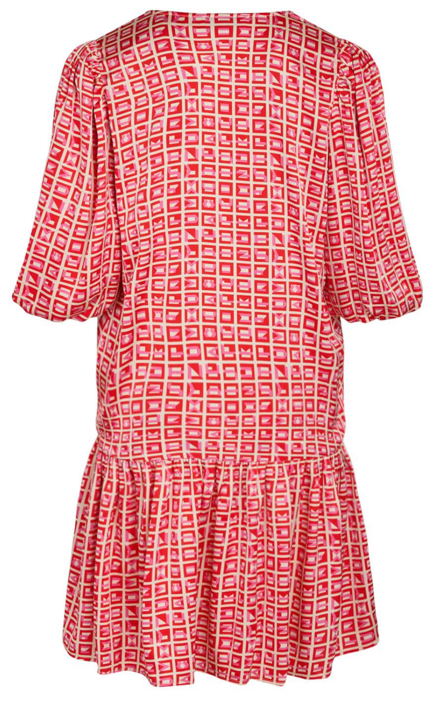 Love & Divine Kjole - Love811 - Pink/Red Graphic