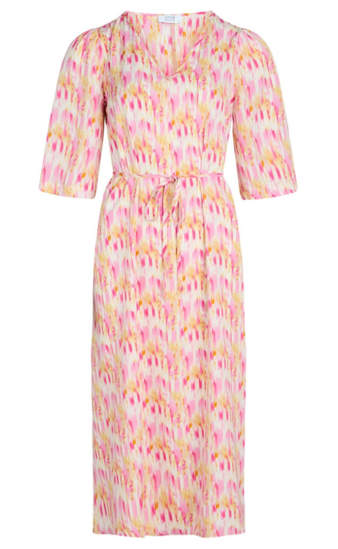 Love & Divine Kjole - Love812 - Pink Water Print