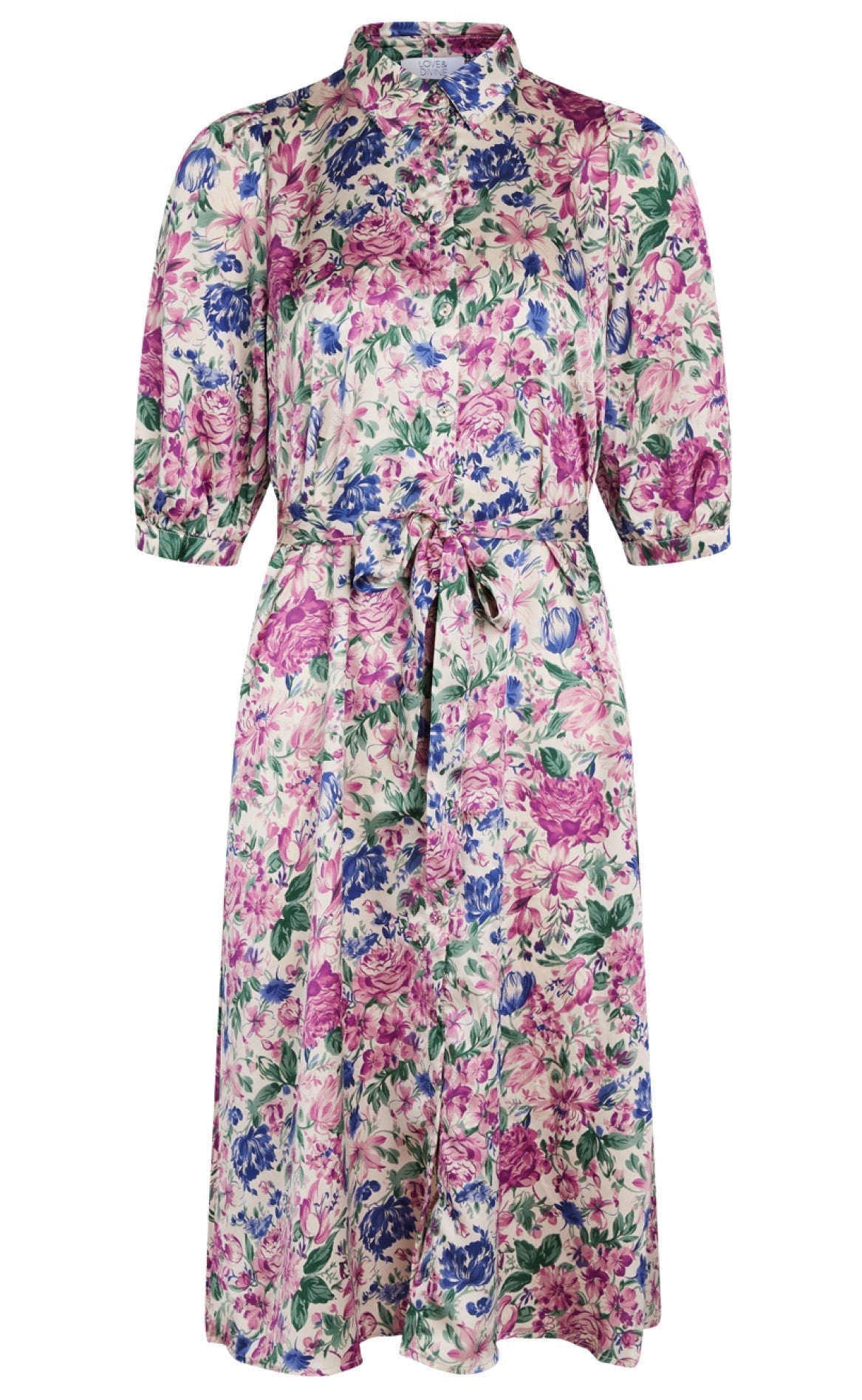 Love & Divine Kjole - Love813 - Multi Flower