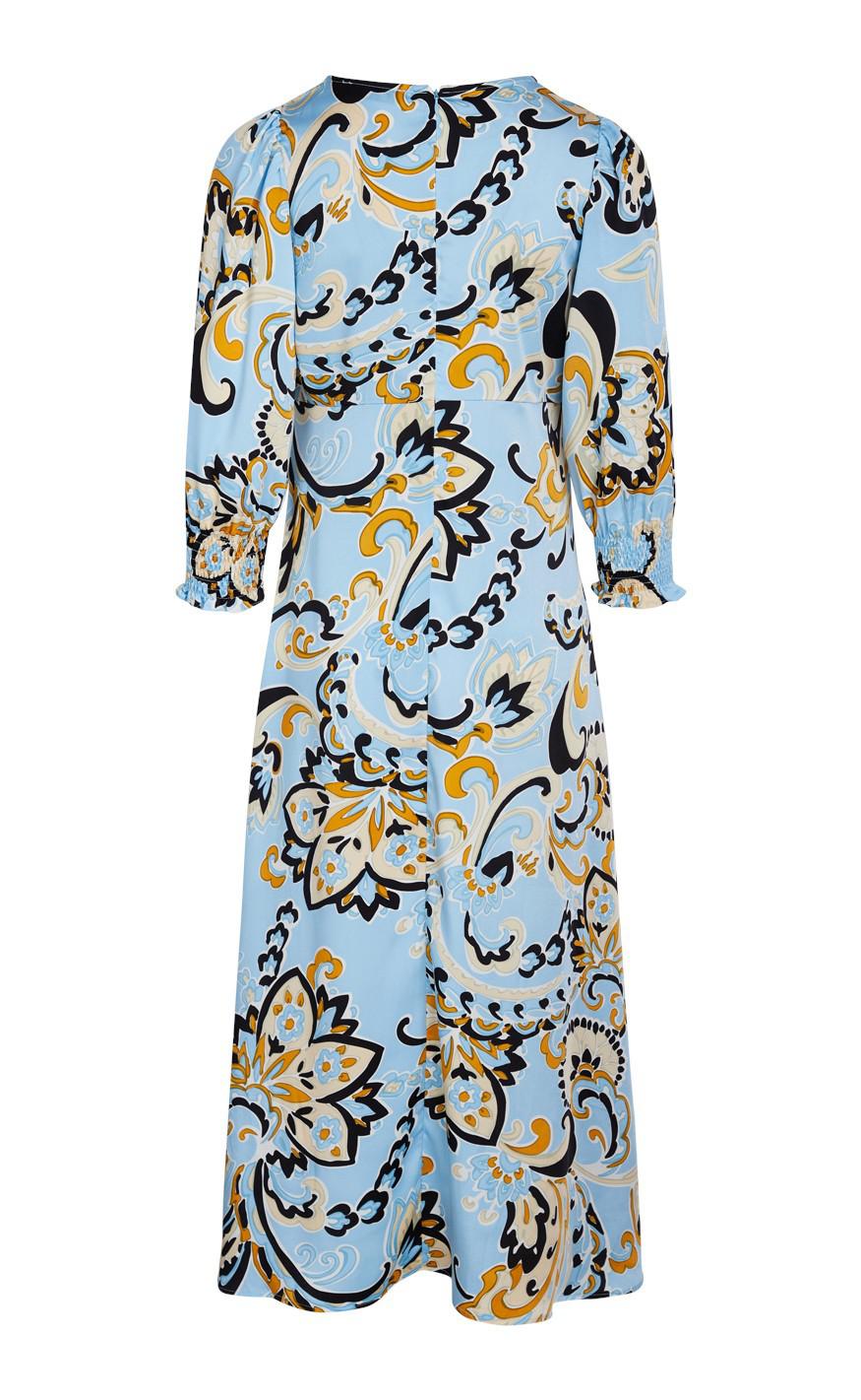 Love & Divine Kjole - Love814 - Light Blue Paisley
