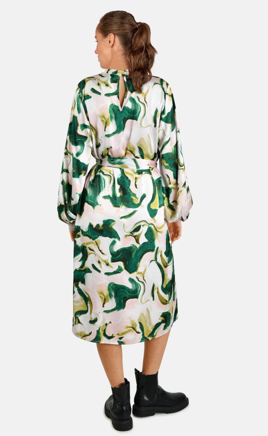 Love & Divine Kjole - Love862-2 - Green Graphic