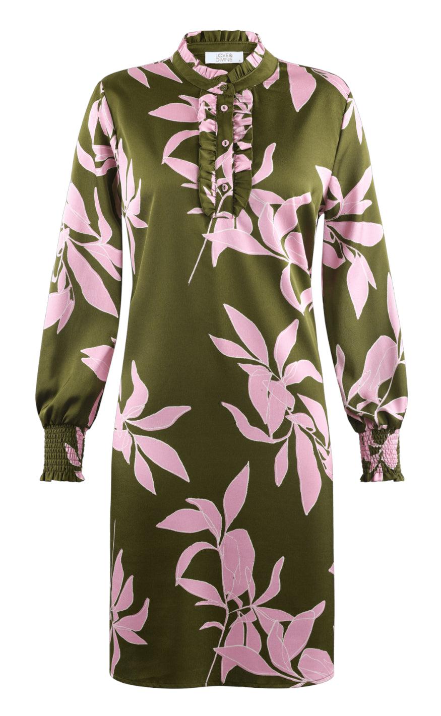 Love & Divine Kjole - Love876-2 - Green/Rose