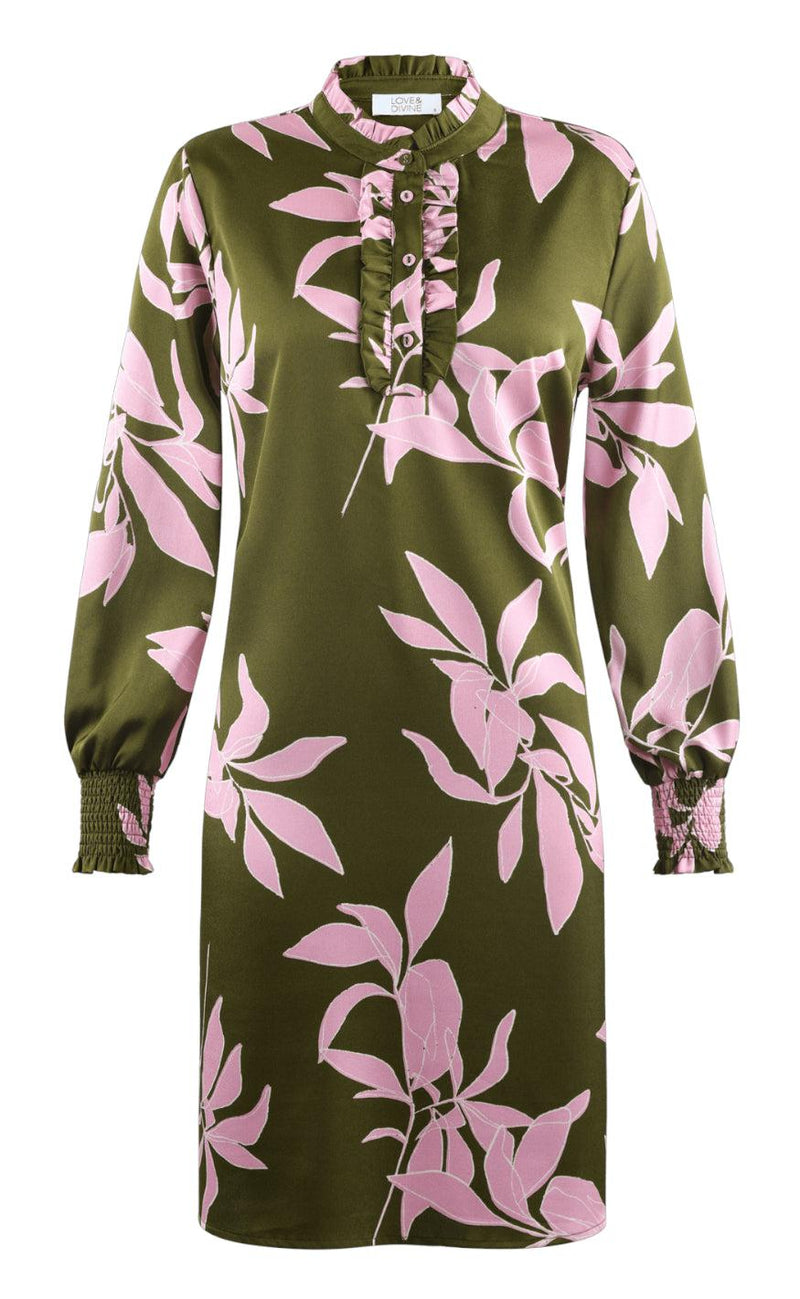 Love & Divine Kjole - Love876-2 - Green/Rose