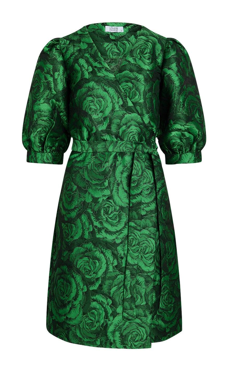 Love & Divine Kjole - Love913-2 - Green Flower