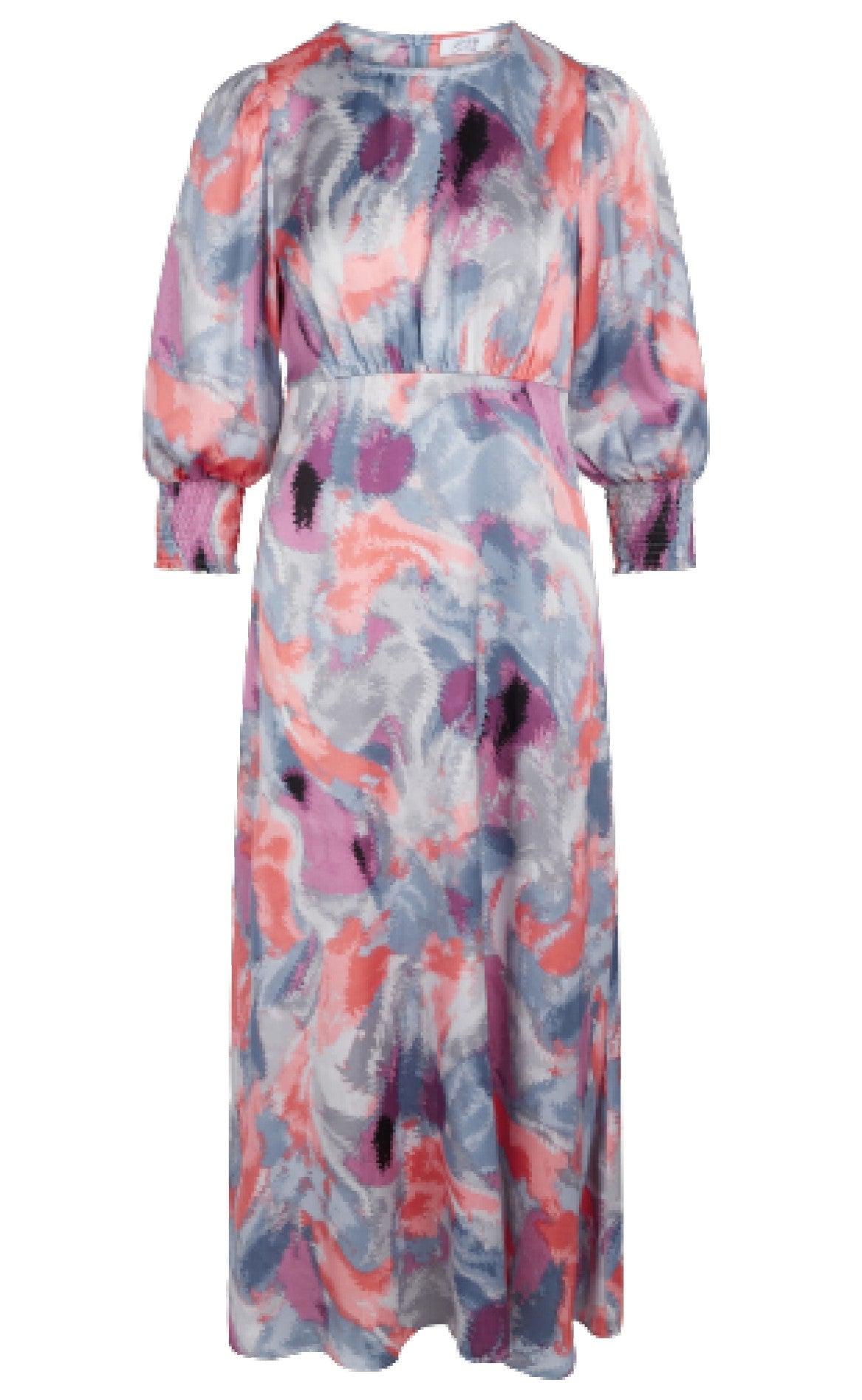 Love & Divine Kjole - Love914-1- Multi Blue/pink
