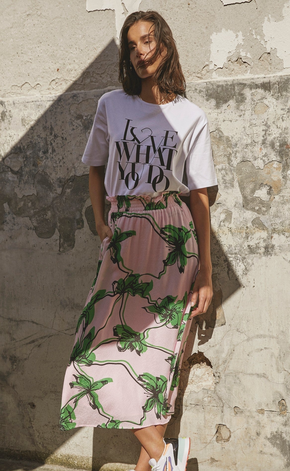 Love & Divine Nederdel - Love458-7 - Pink/Green