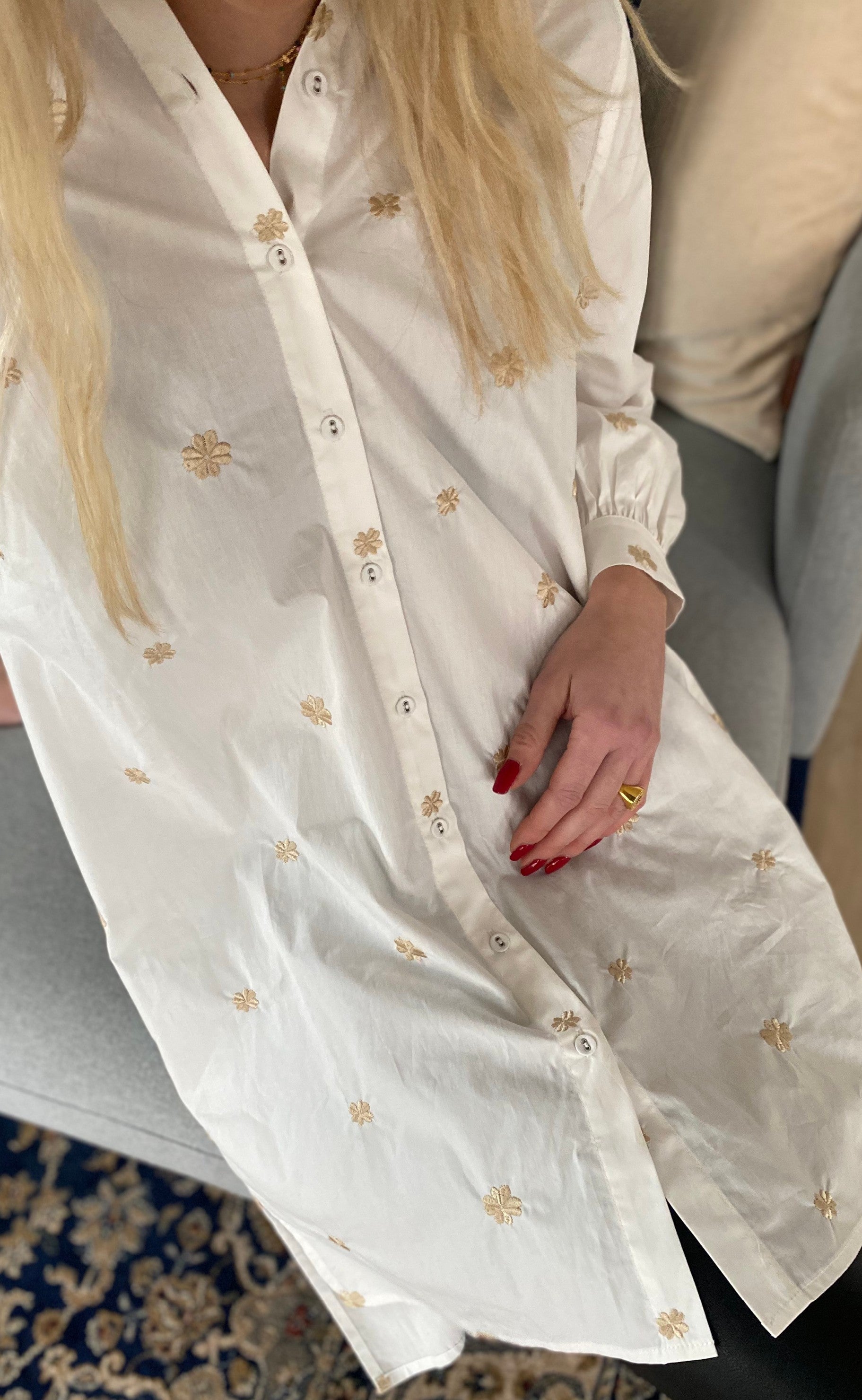 Love & Divine Skjorte - Love565 - White / Sand Flower