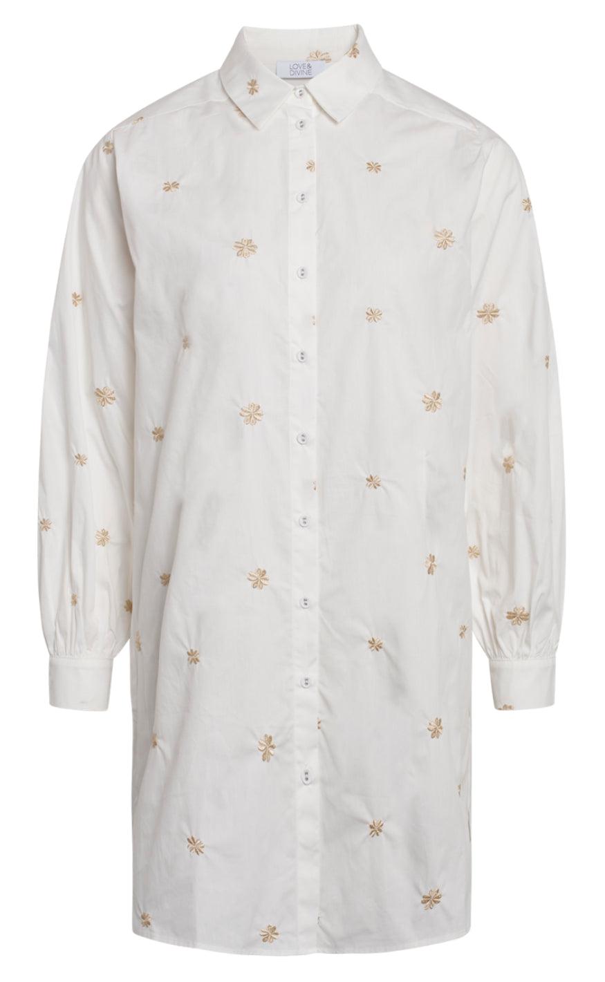 Love & Divine Skjorte - Love565 - White / Sand Flower