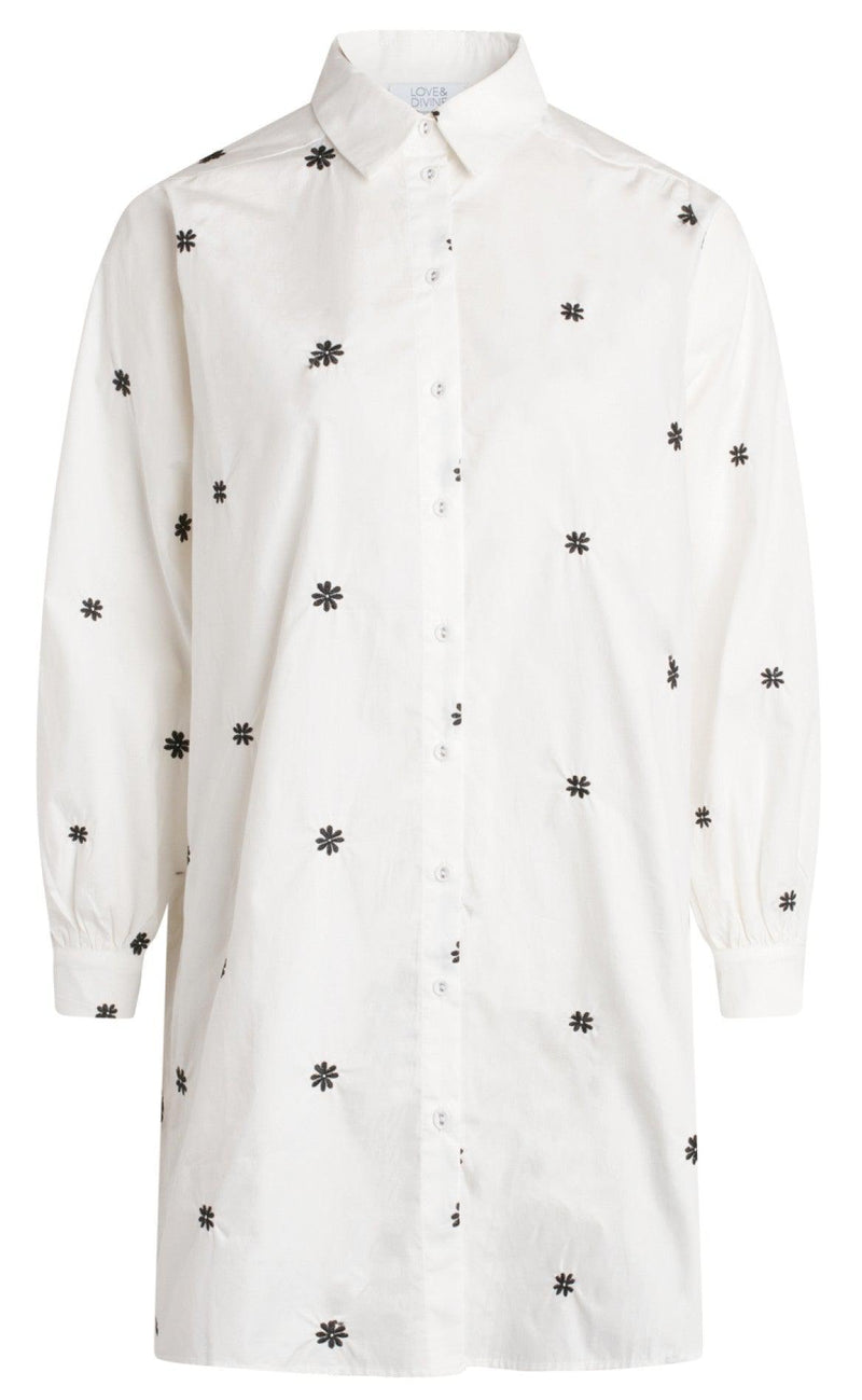 Love & Divine Skjorte - Love565 - White/Black Flower