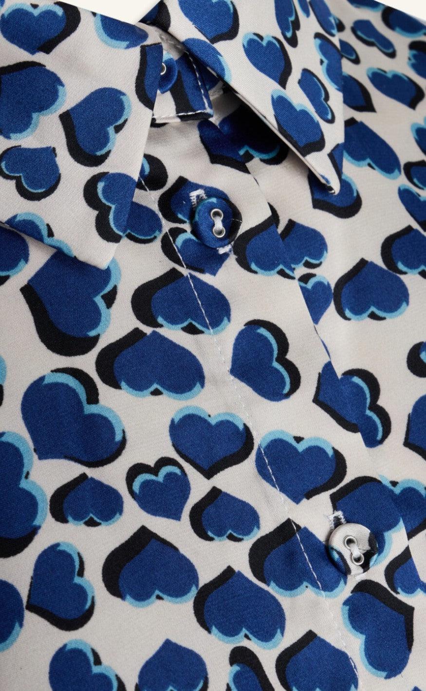 Love & Divine Skjorte - Love571-2 - Blue Heart