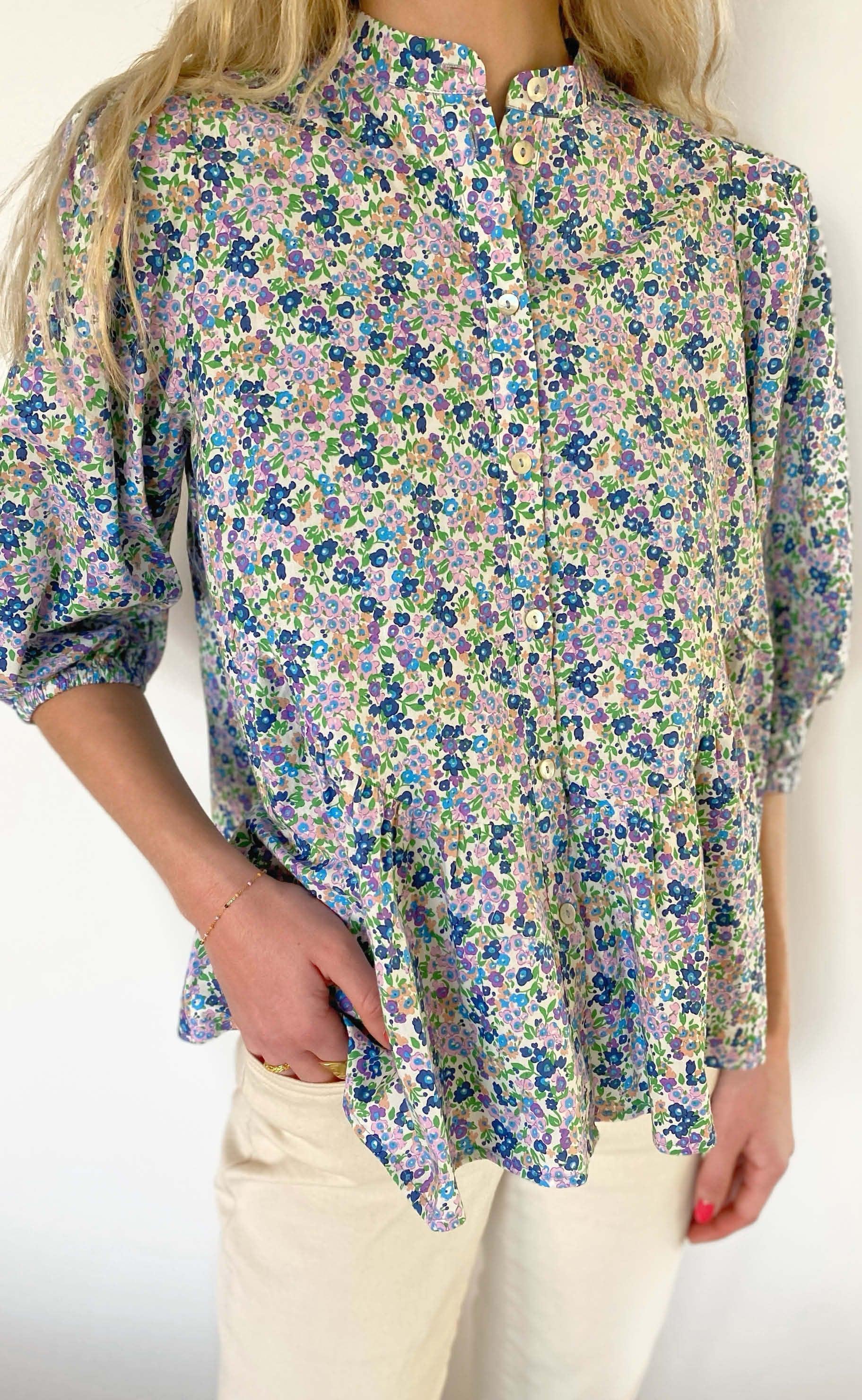 Love & Divine Skjorte - Love621-1 - Multi Flower