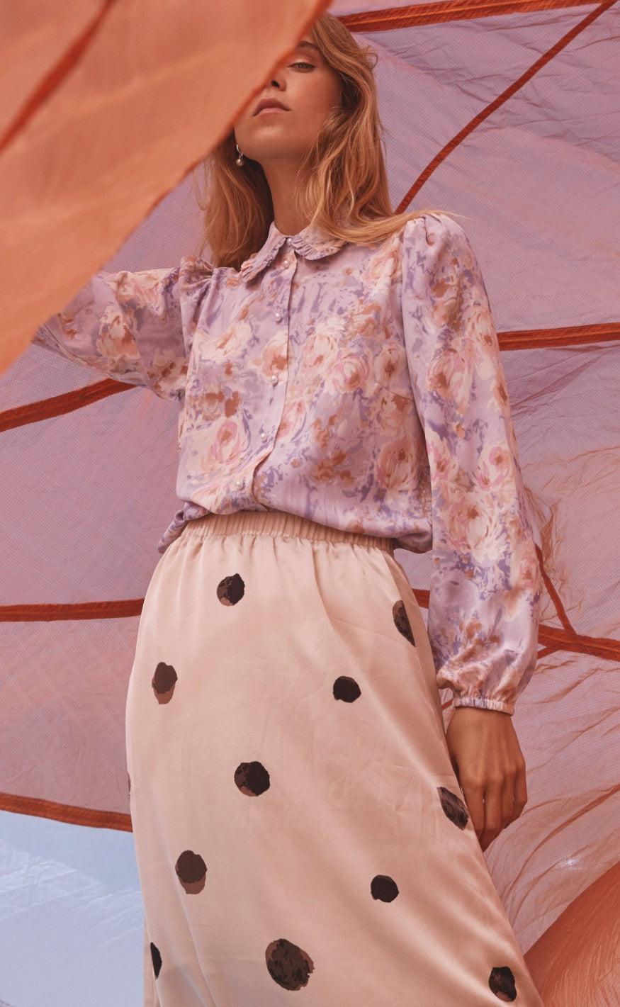 Love & Divine Skjorte - Love676 - Pastel Flower