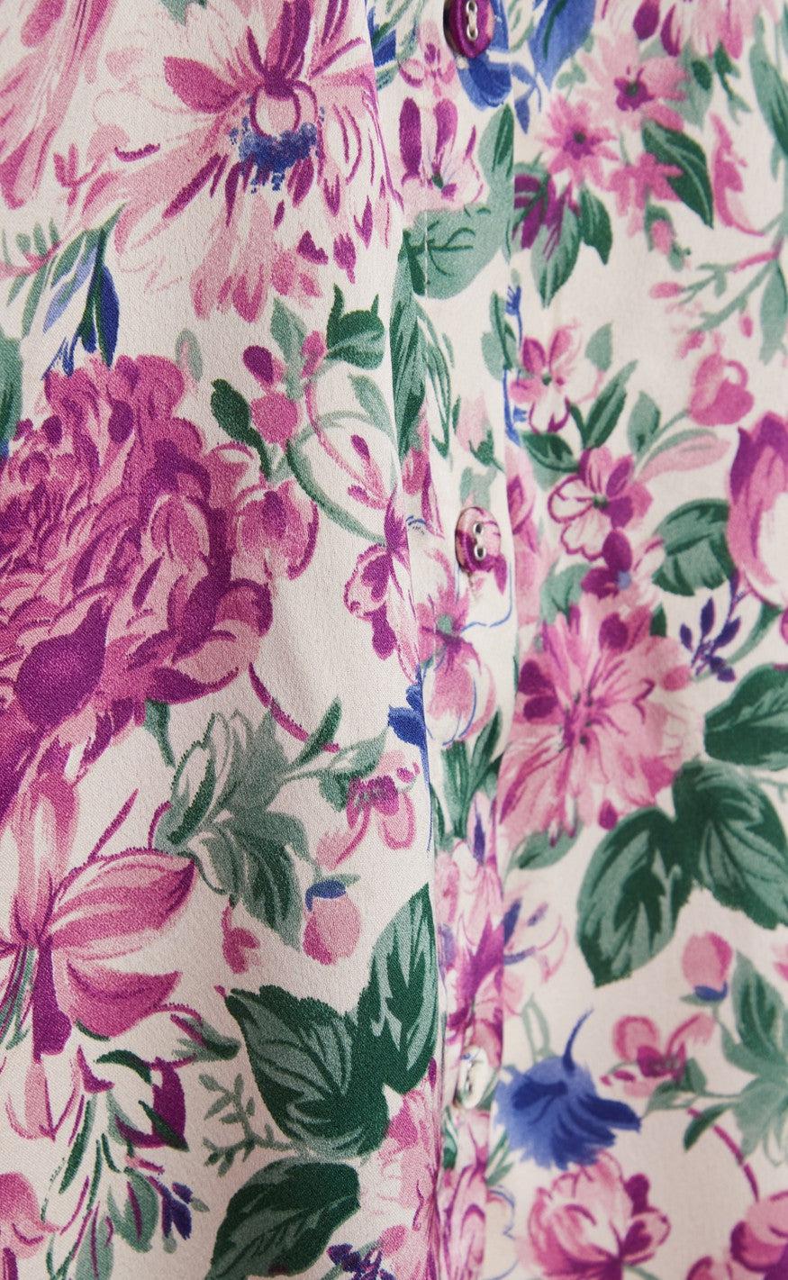 Love & Divine Skjorte - Love789-1 - Multi Flower