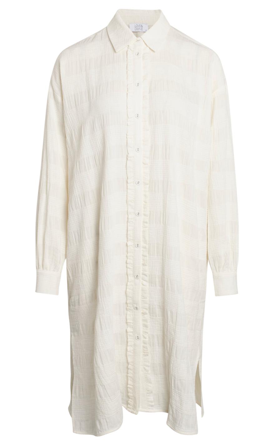 Love & Divine Skjortekjole - Love500-2 - Cream Dot