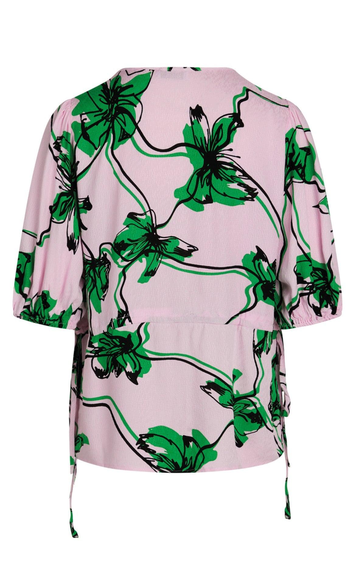 Love & Divine Top - Love819 - Pink/Green