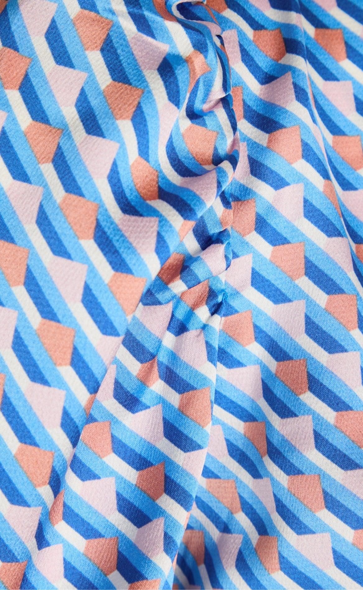 Love & Divine Top - Love822 - Blue/Powder Graphic