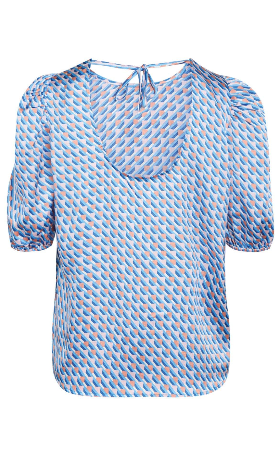 Love & Divine Top - Love822 - Blue/Powder Graphic