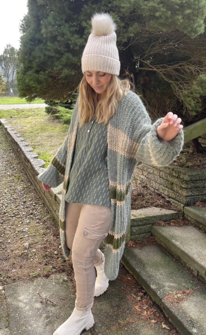 Marta Du Chateau Cardigan - 312 - Light Kaki