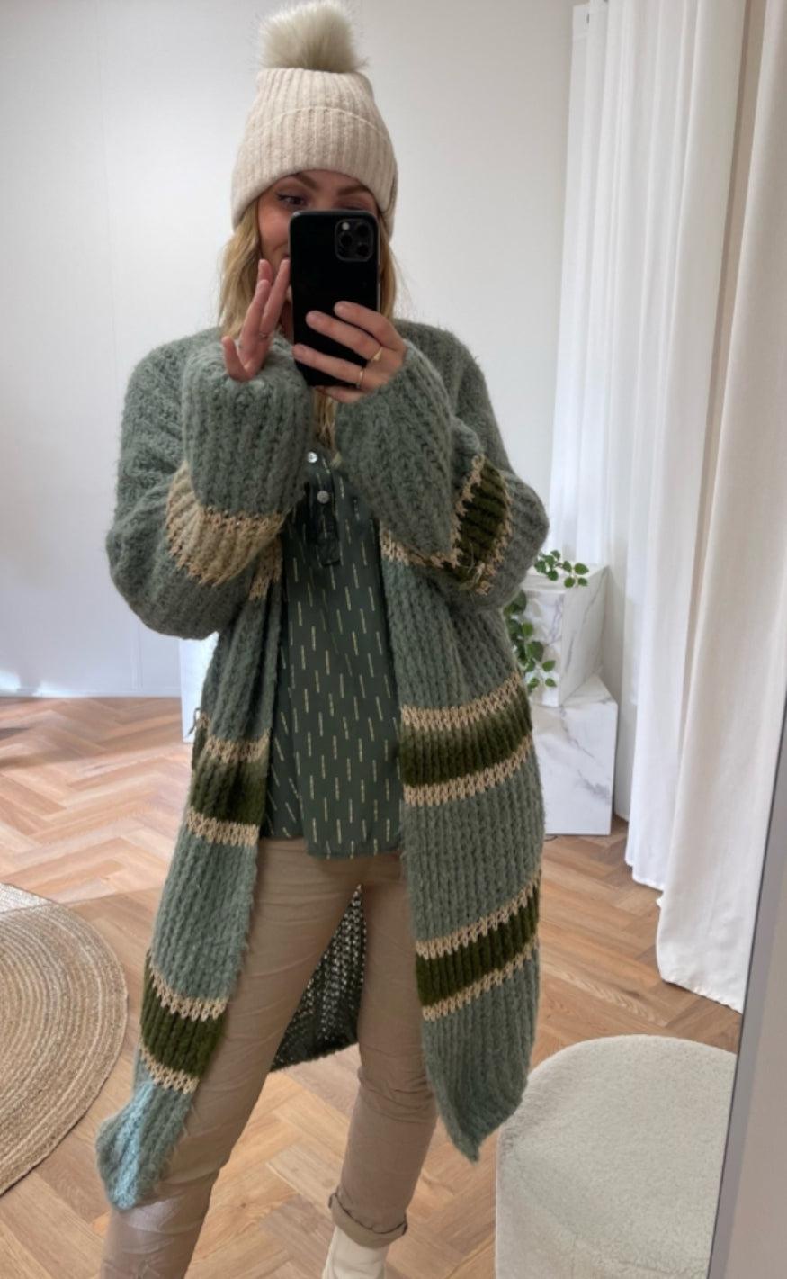 Marta Du Chateau Cardigan - 312 - Light Kaki