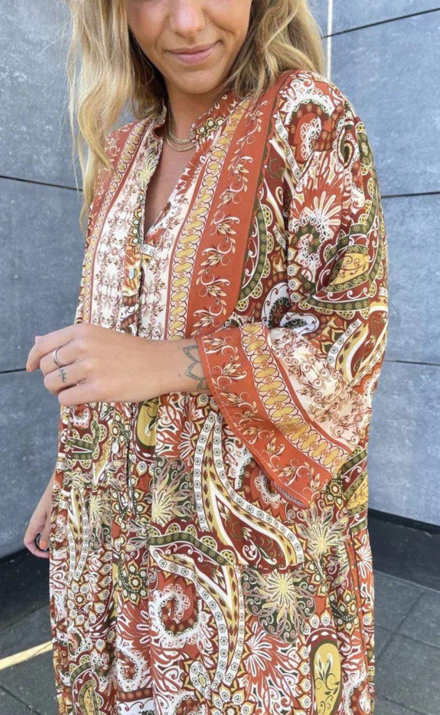 Marta Du Chateau Kjole - 2270A - Coccio Print