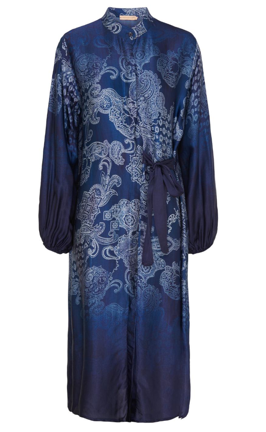 Marta Du Chateau Kjole - 5400 - Bluescuro Print