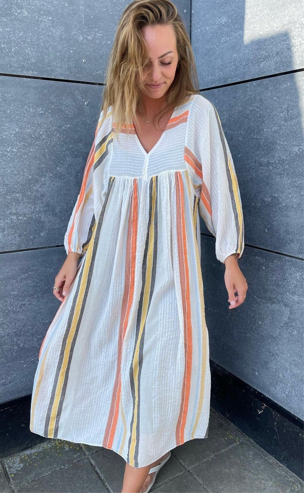 Marta Du Chateau Kjole - 8715 - Multi Stripe