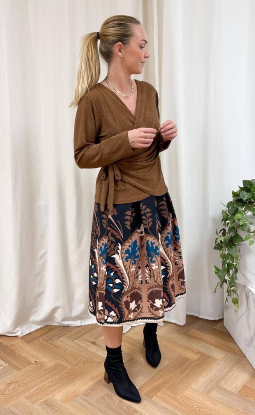 Marta Du Chateau Nederdel - 4911 - Black Flower
