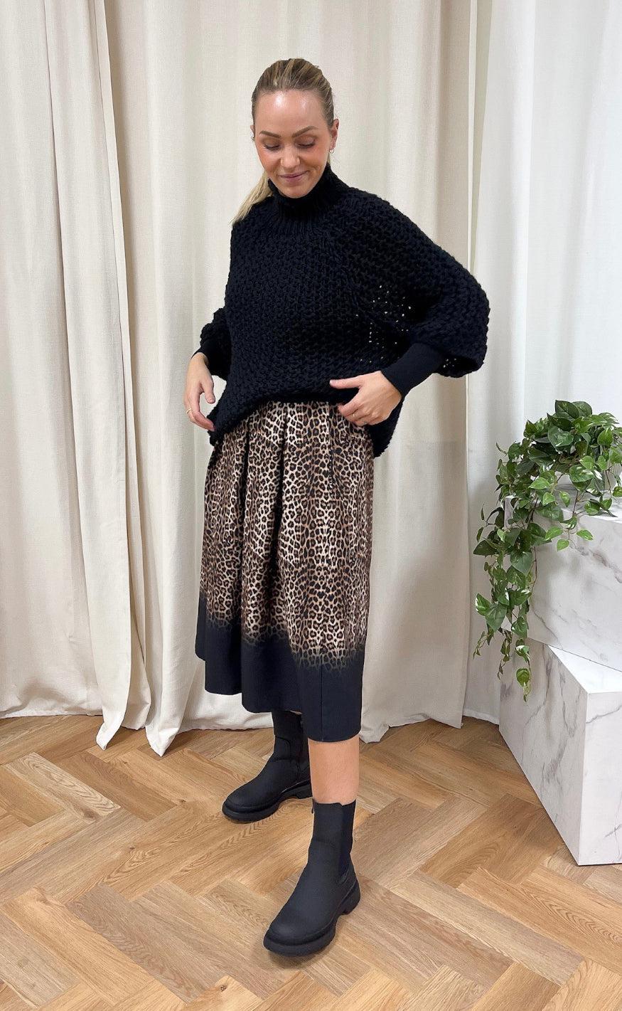 Marta Du Chateau Nederdel - 4911 - Black/Leo