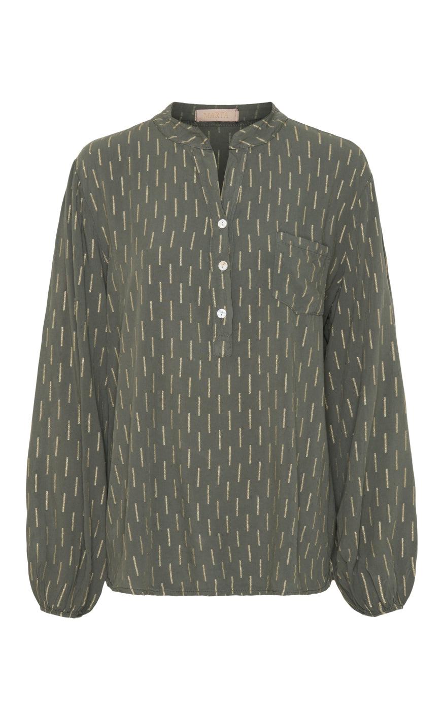 Marta Du Chateau Skjorte - 8500 - Military/Gold