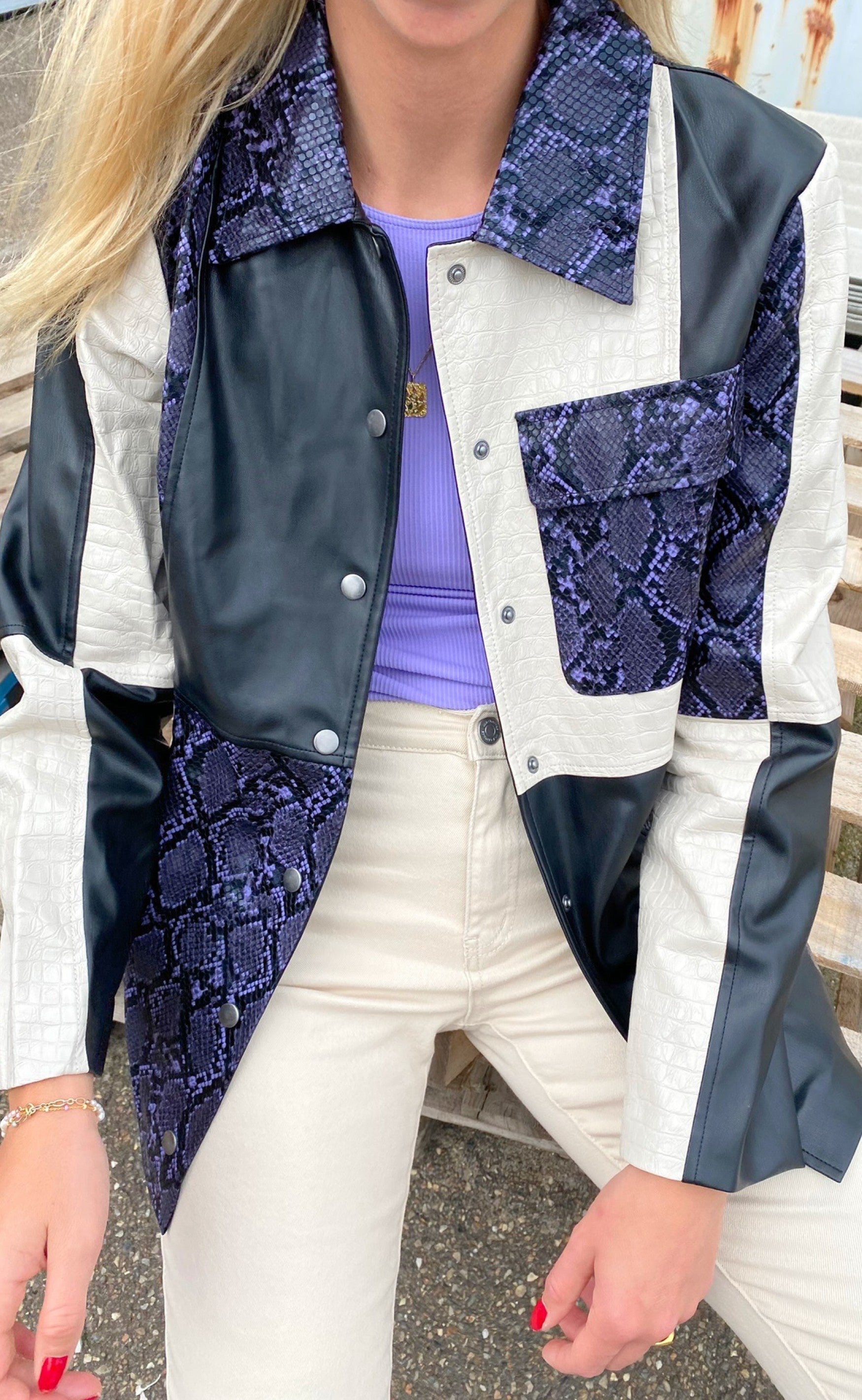 MbyM Blazer - Fredericia - Purple Snake Mix