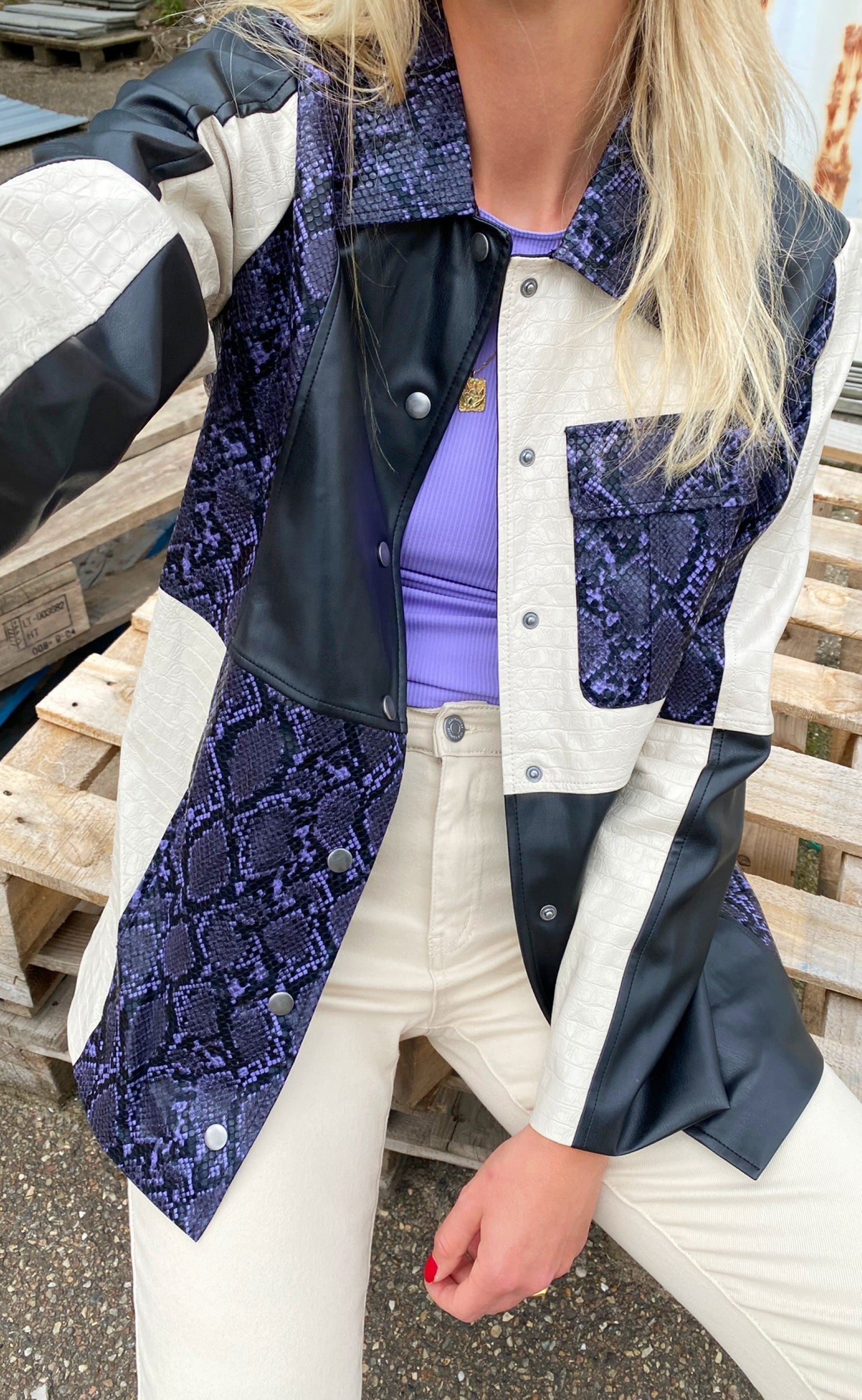 MbyM Blazer - Fredericia - Purple Snake Mix