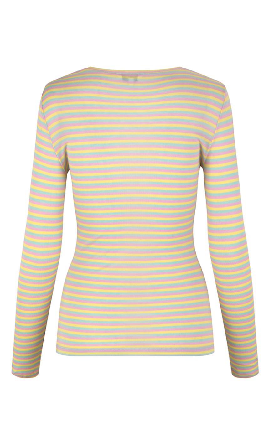 MbyM Bluse - M-Lilita - Pink Turquoise Stripe