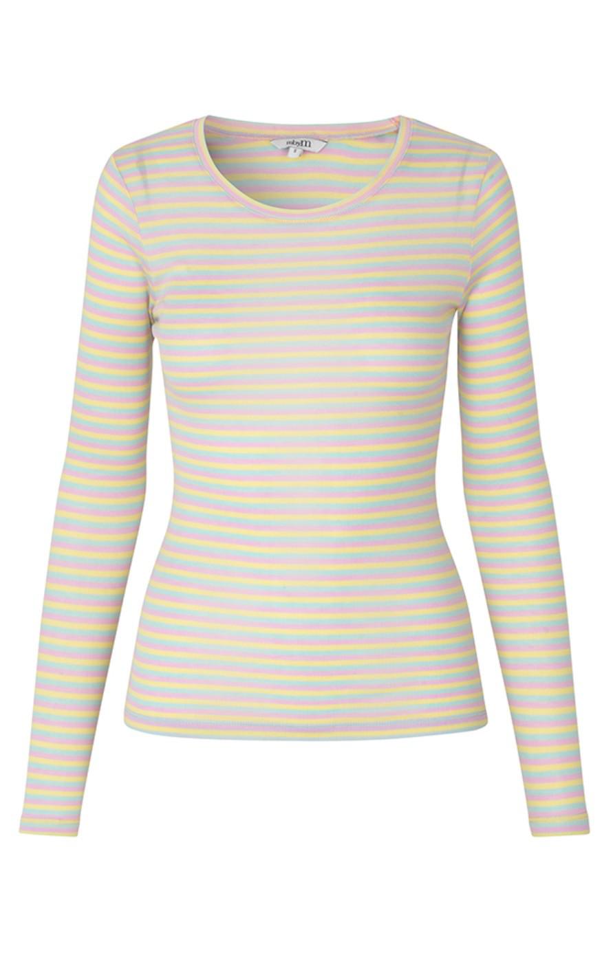 MbyM Bluse - M-Lilita - Pink Turquoise Stripe