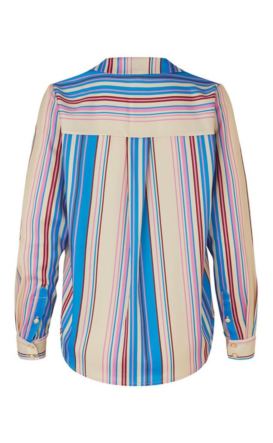 MbyM Bluse - Najila - Pink Blue Stribe