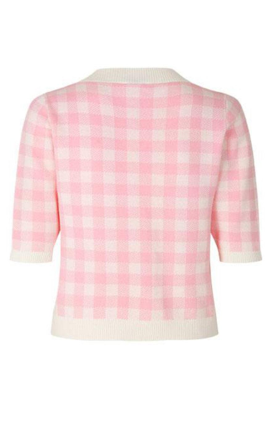 MbyM Cardigan - Cherith - Sugar Pink Check