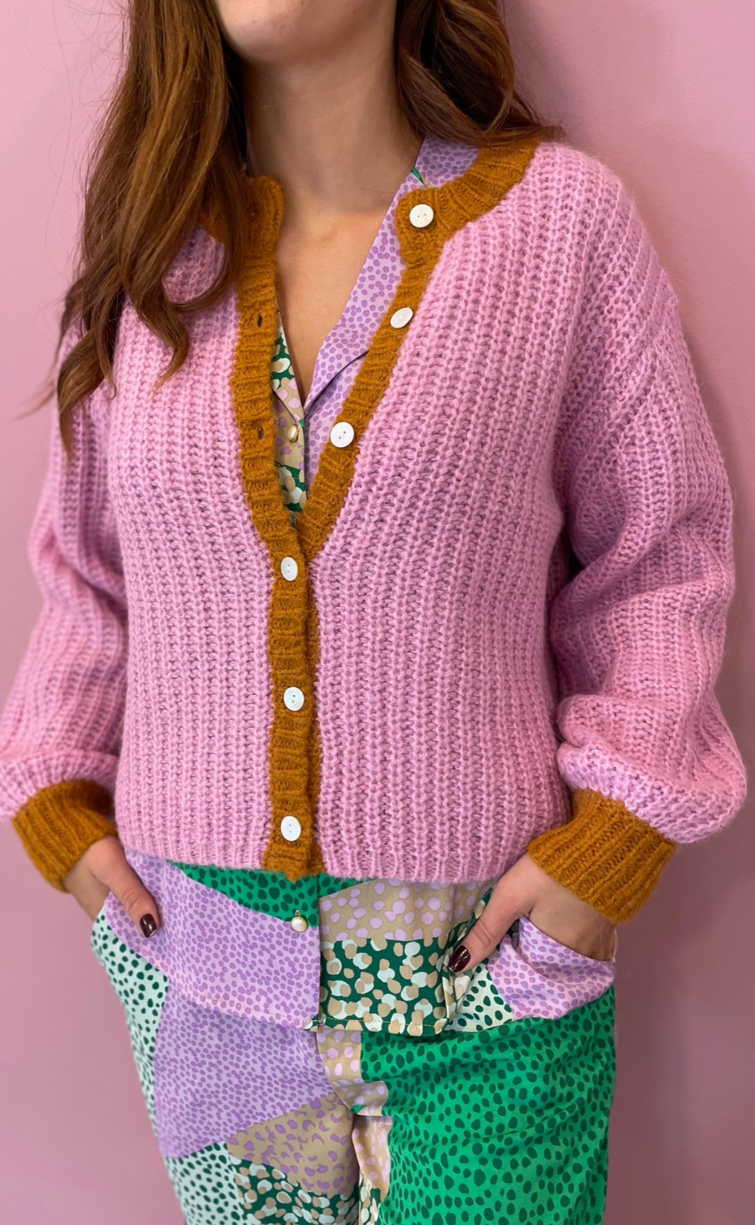 Mbym Cardigan - Rosean Woodson - Pink Pumpkin