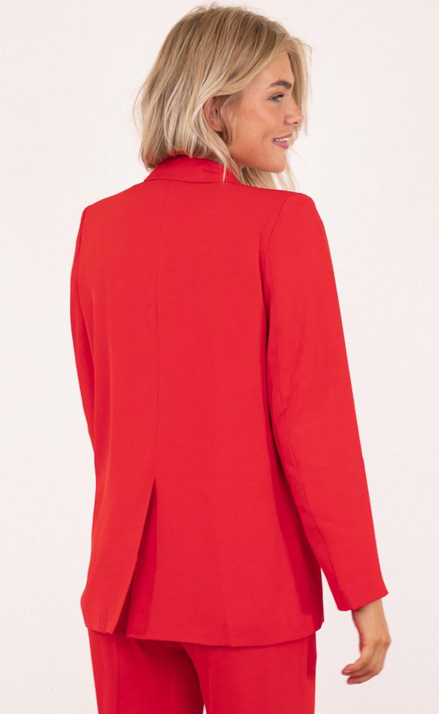 Neo Noir Blazer - Avery Woven - Red