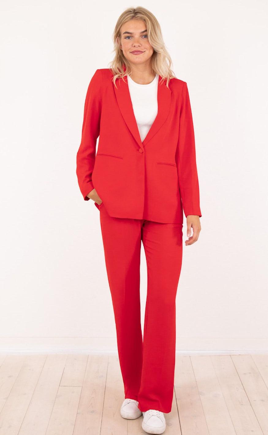 Neo Noir Blazer - Avery Woven - Red