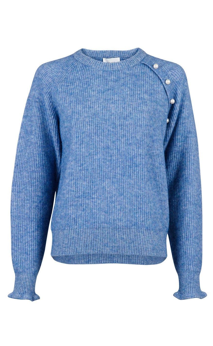 Neo Noir Bluse - Asli Knit - Blue Melange