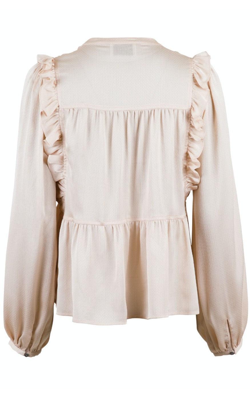 Neo Noir Bluse - Celia Solid - Creme