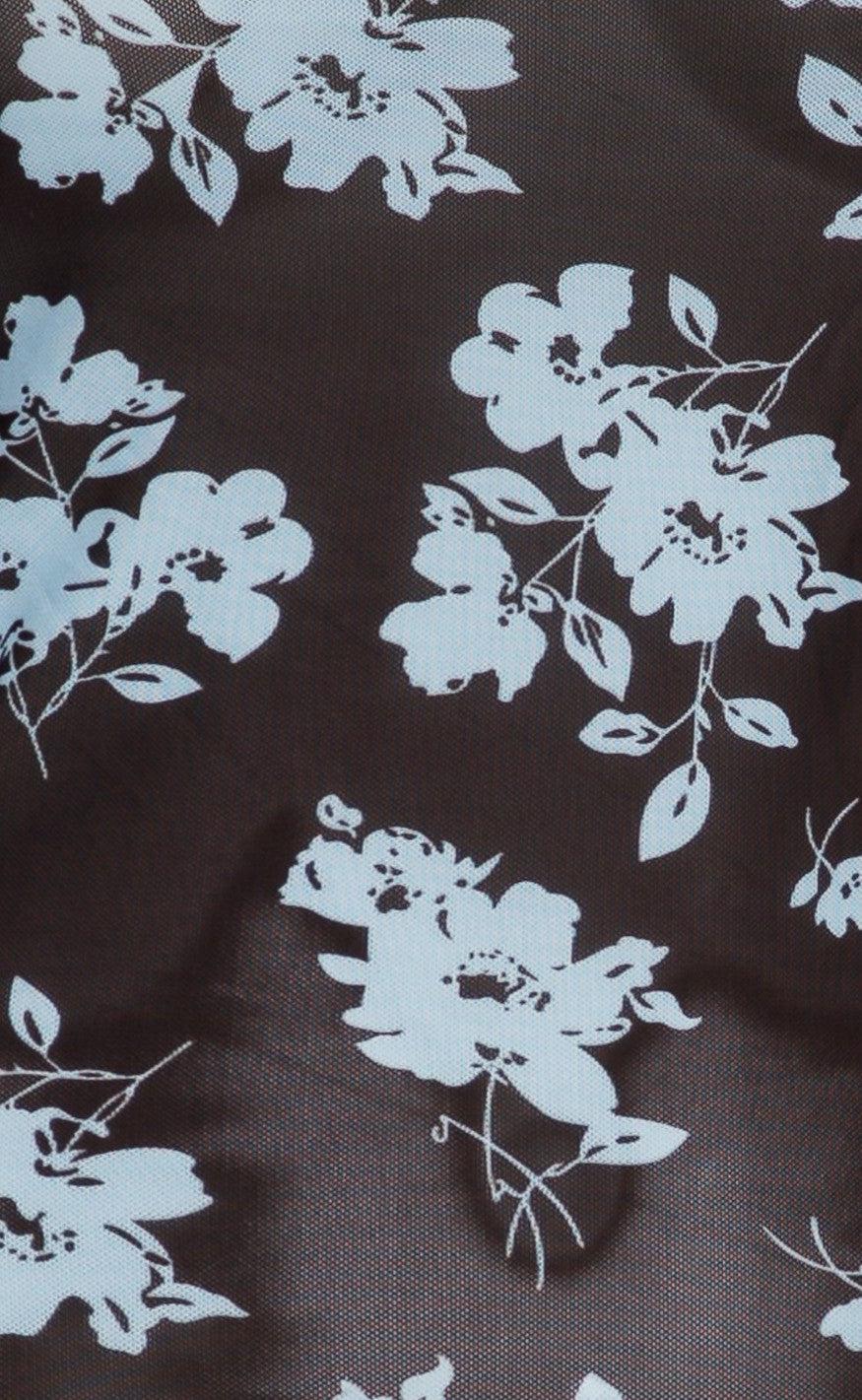 Neo Noir Bluse - Ella Flower - Chocolate Brown