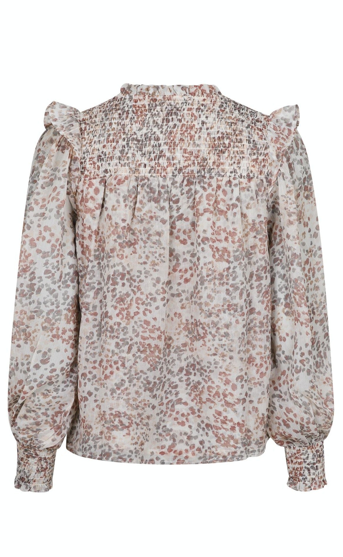 Neo Noir Bluse - Filja Faded Leo - Off White