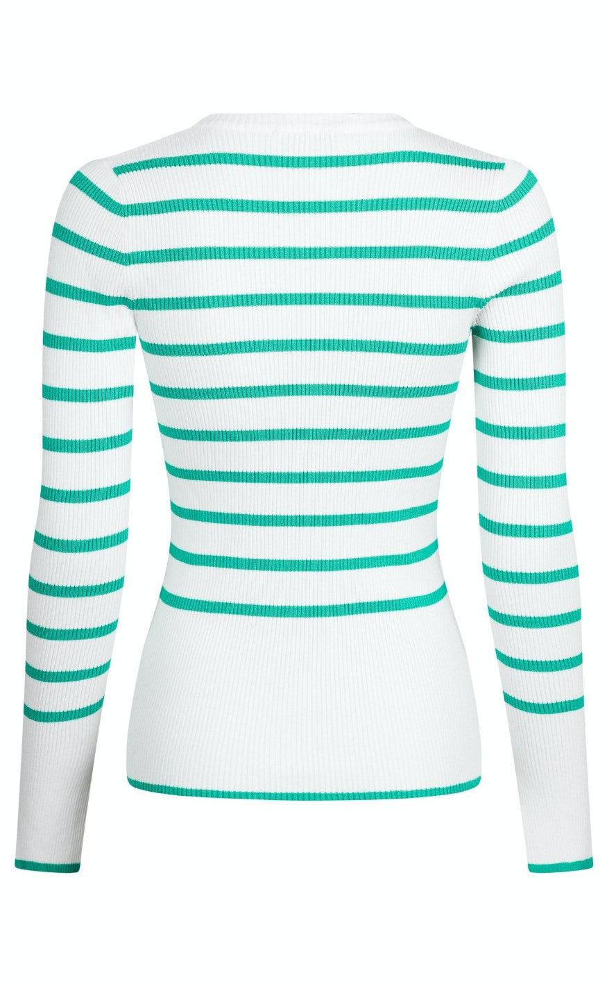 Neo Noir Bluse - Halo Mid Stripe - Green