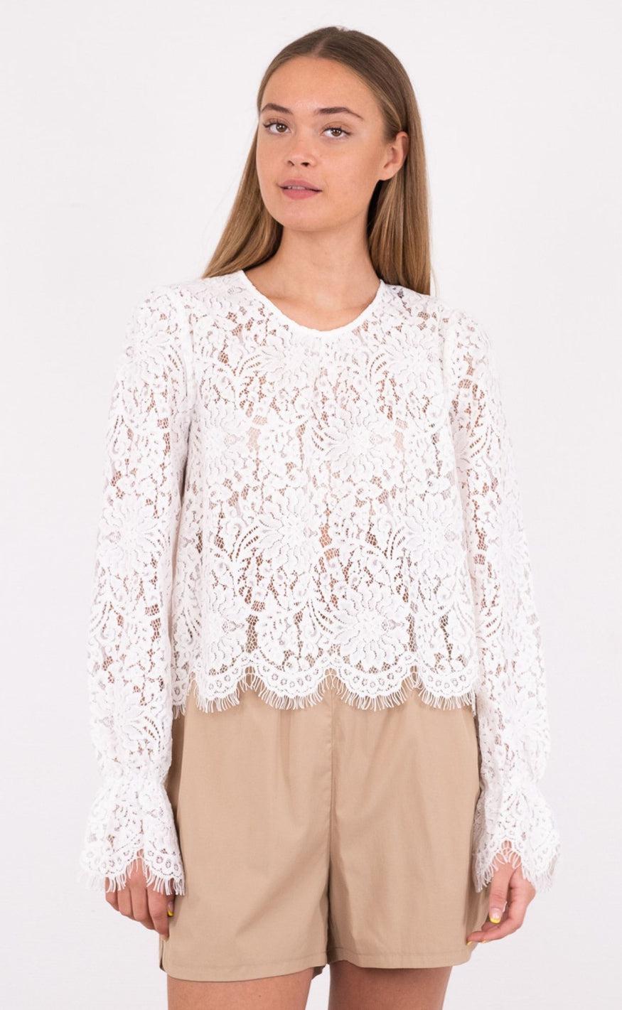 Neo Noir Bluse - Manuela - Creme