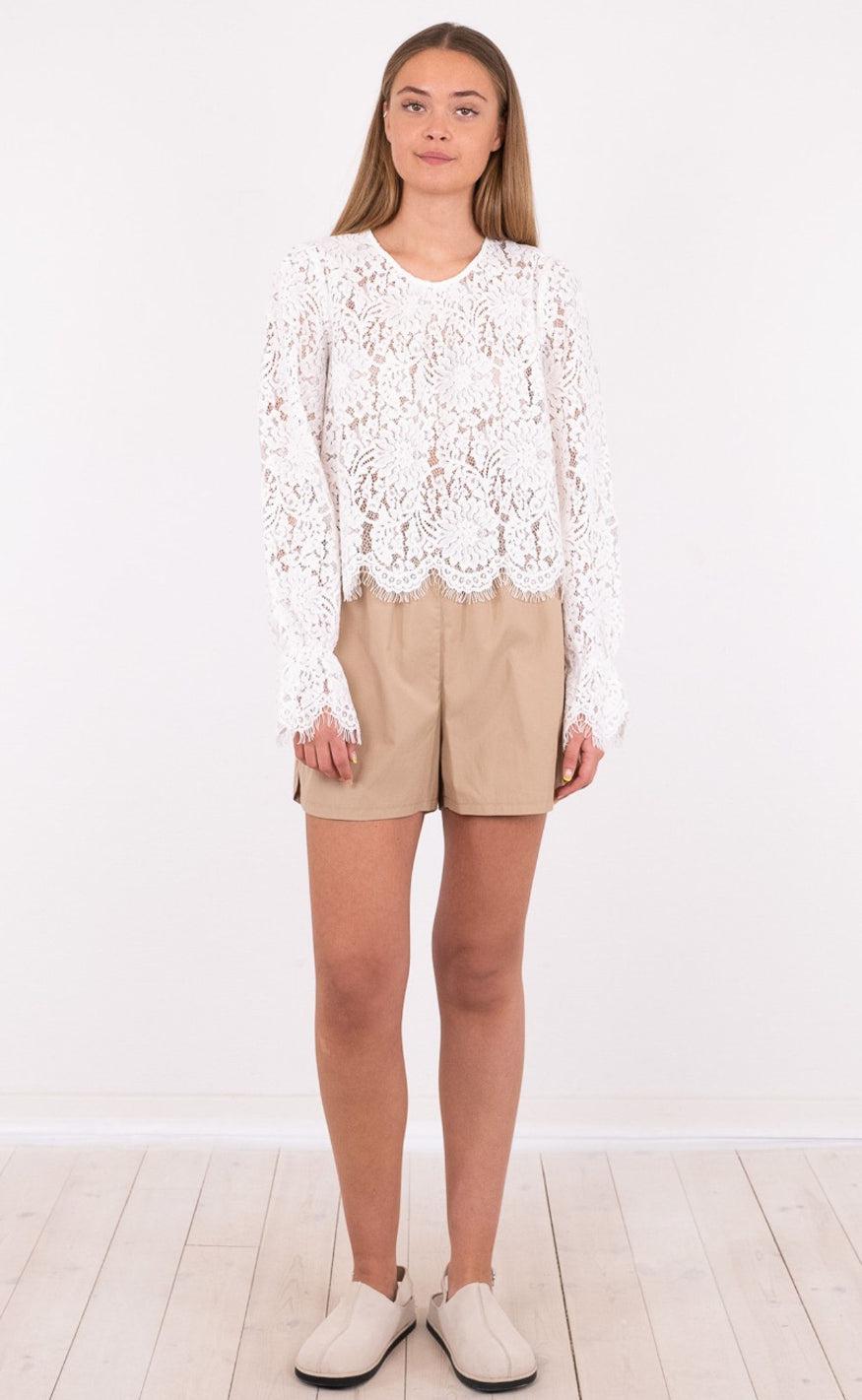 Neo Noir Bluse - Manuela - Creme
