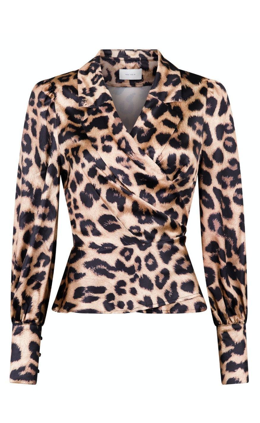 Neo Noir Bluse - Maura Leo - Leopard