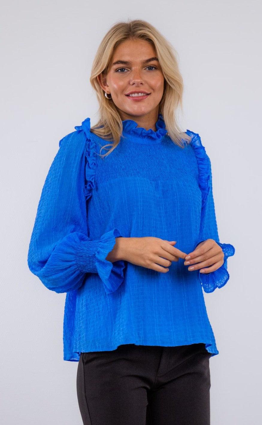 Neo Noir Bluse - Melinda - Blue