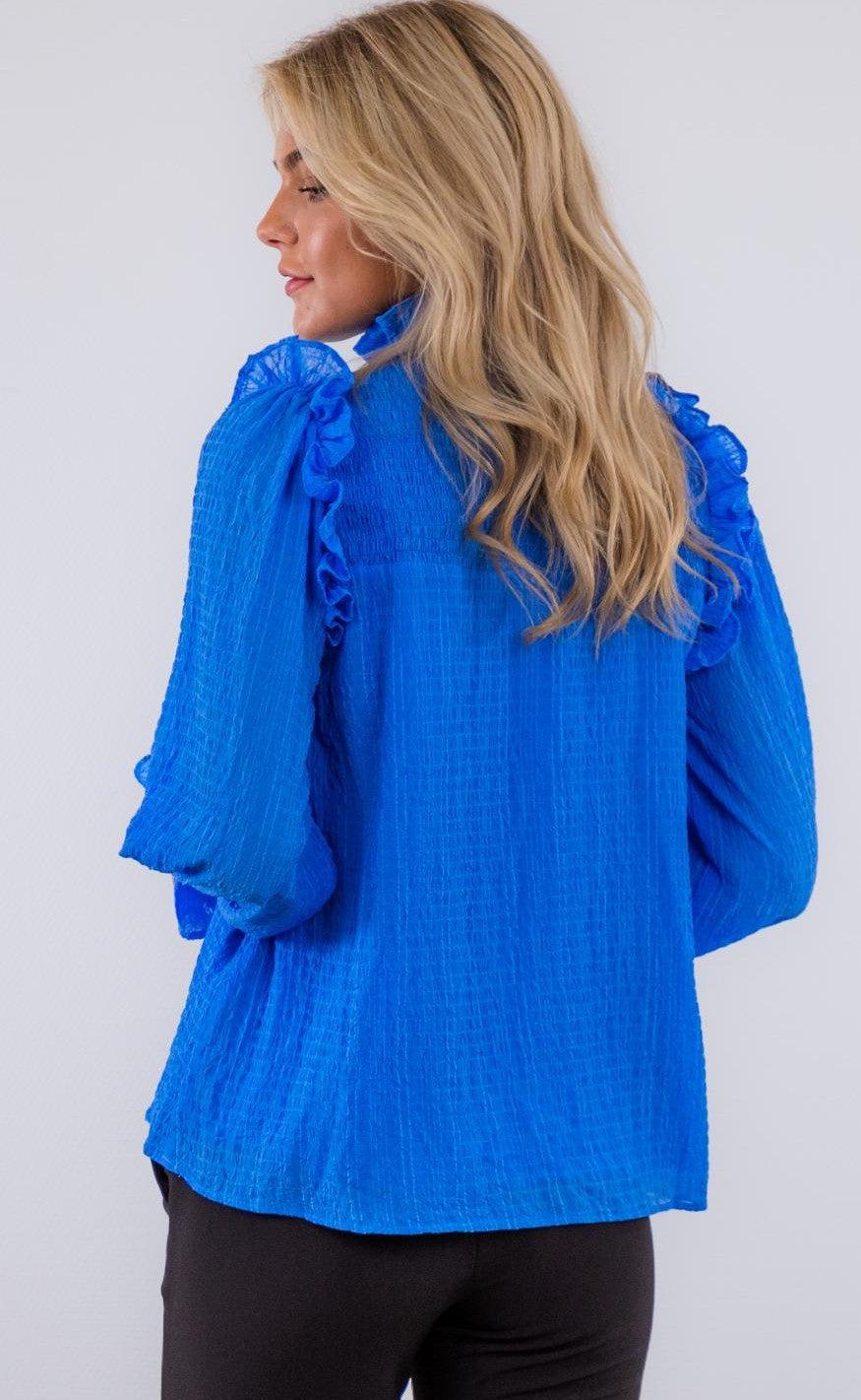 Neo Noir Bluse - Melinda - Blue