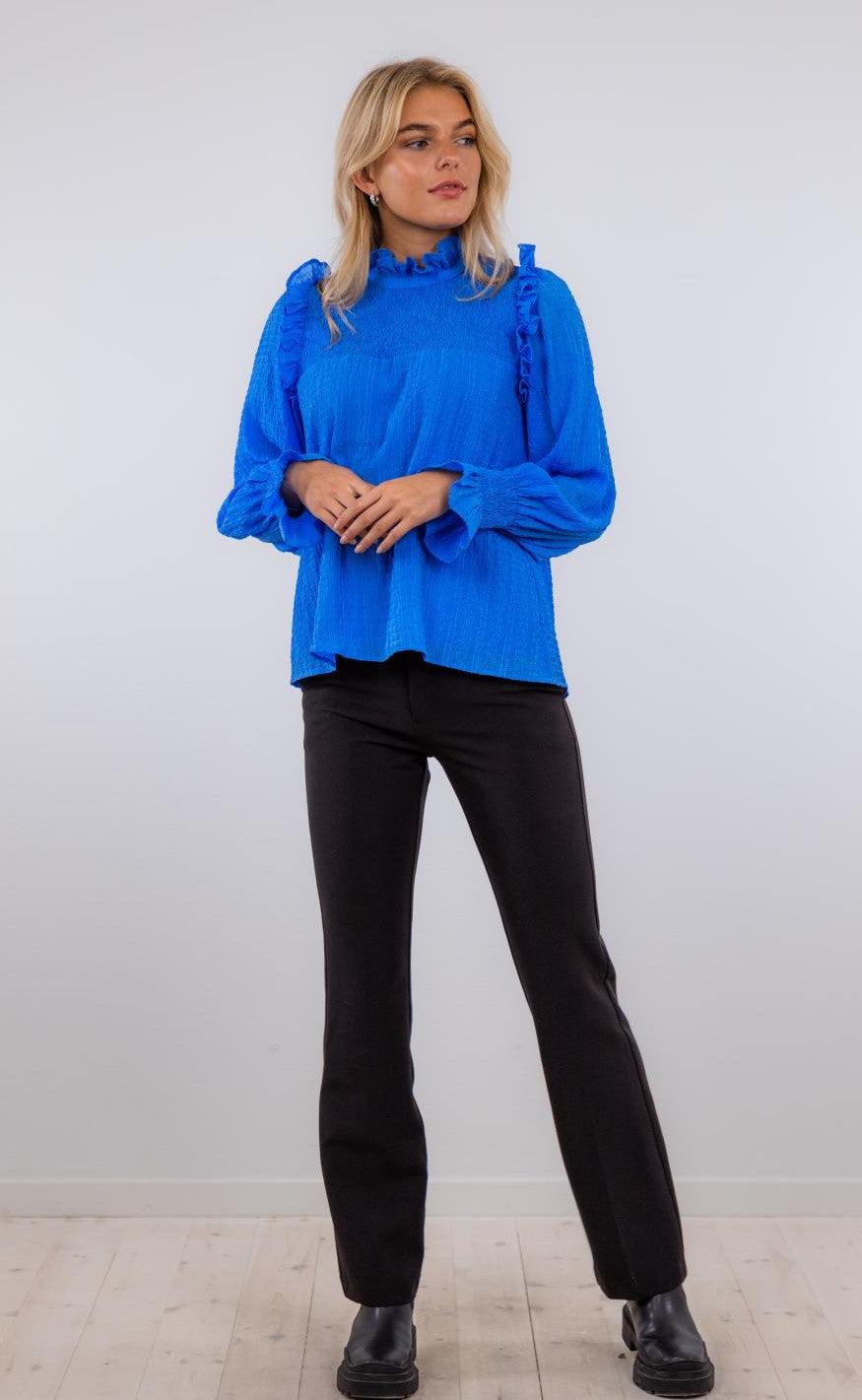 Neo Noir Bluse - Melinda - Blue