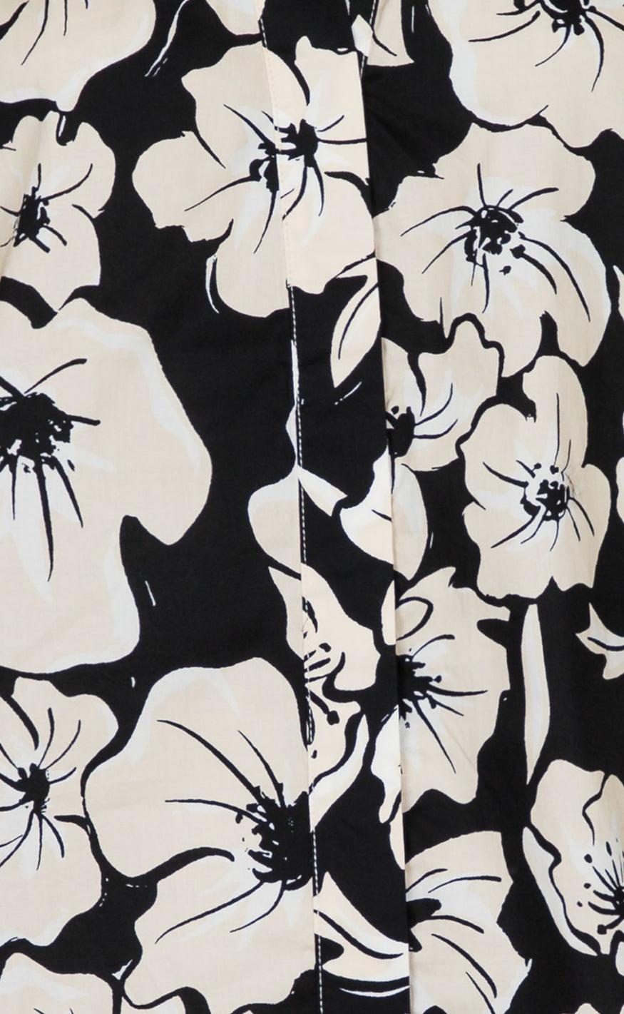 Neo Noir Bluse - Nara Arty Flower - Black